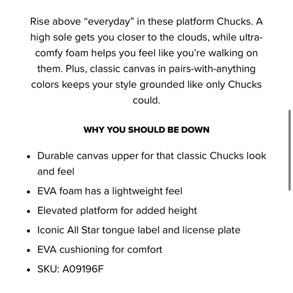 NEW Converse Chuck Taylor All Star Platform SZ 8 Black - Picture 10 of 10